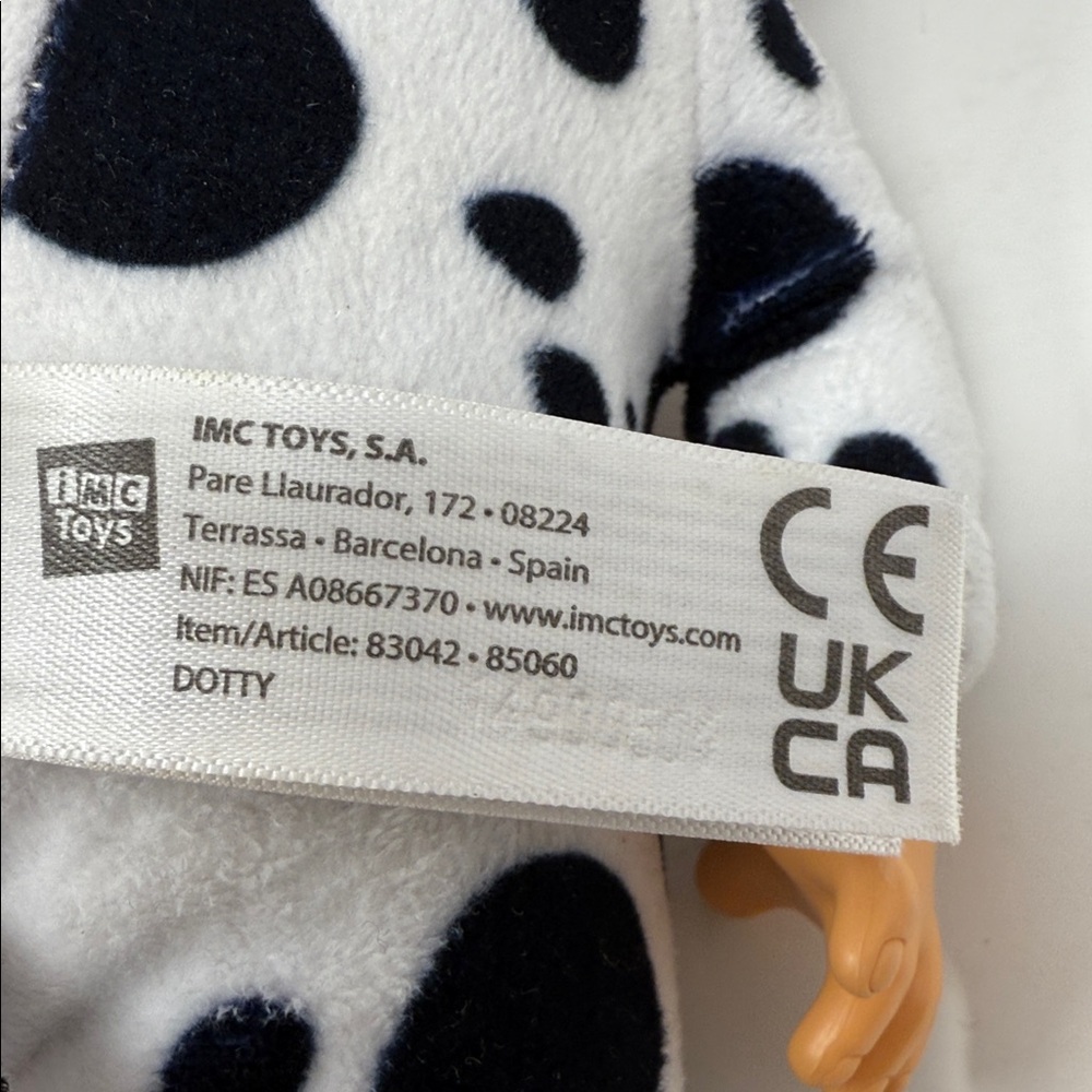 Dalmatian Cry Babies Tint Cuddles DOTTY Baby Doll with Pacifier 10” - Picture 7 of 8